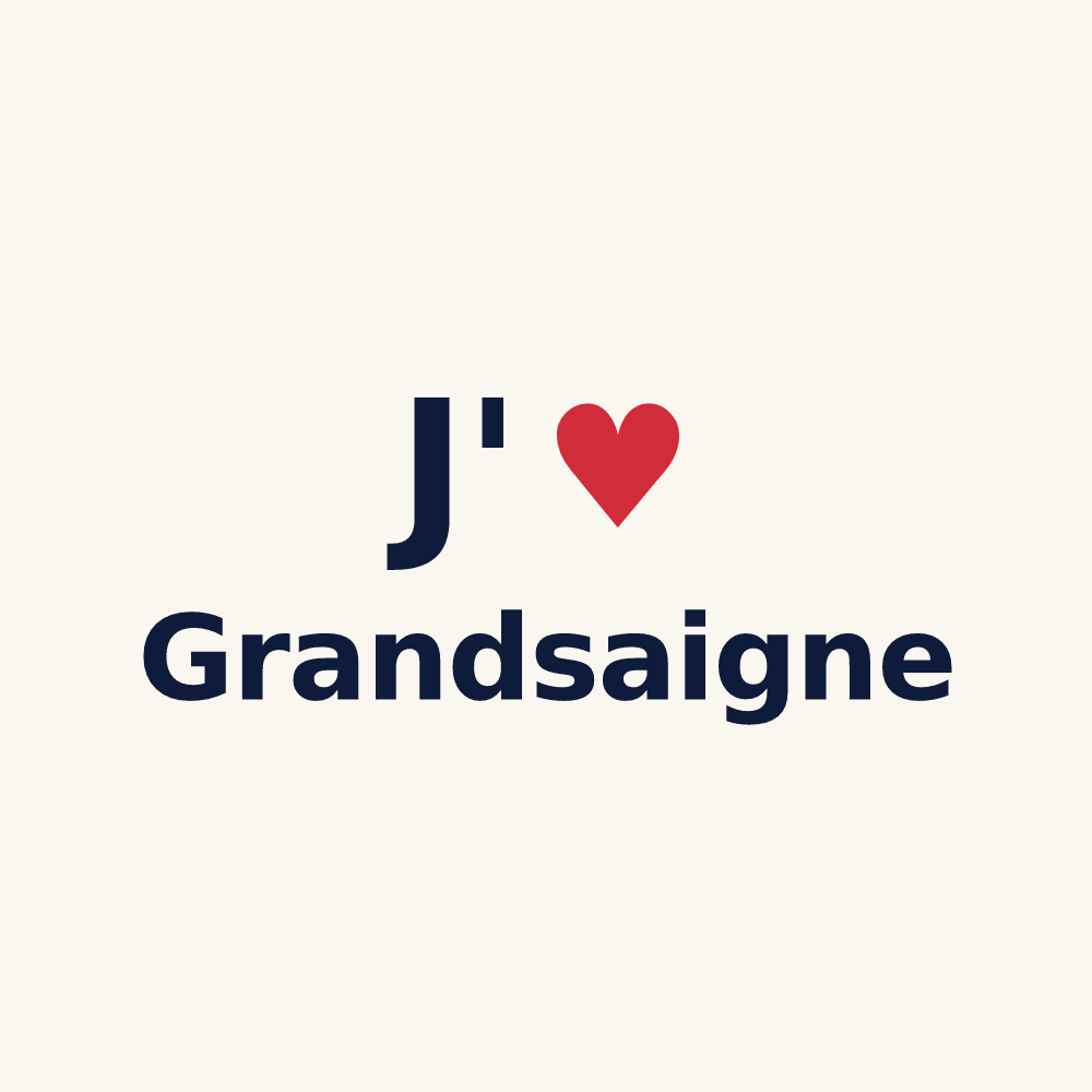 Tasse personnalisée Grandsaigne — design J'aime Grandsaigne