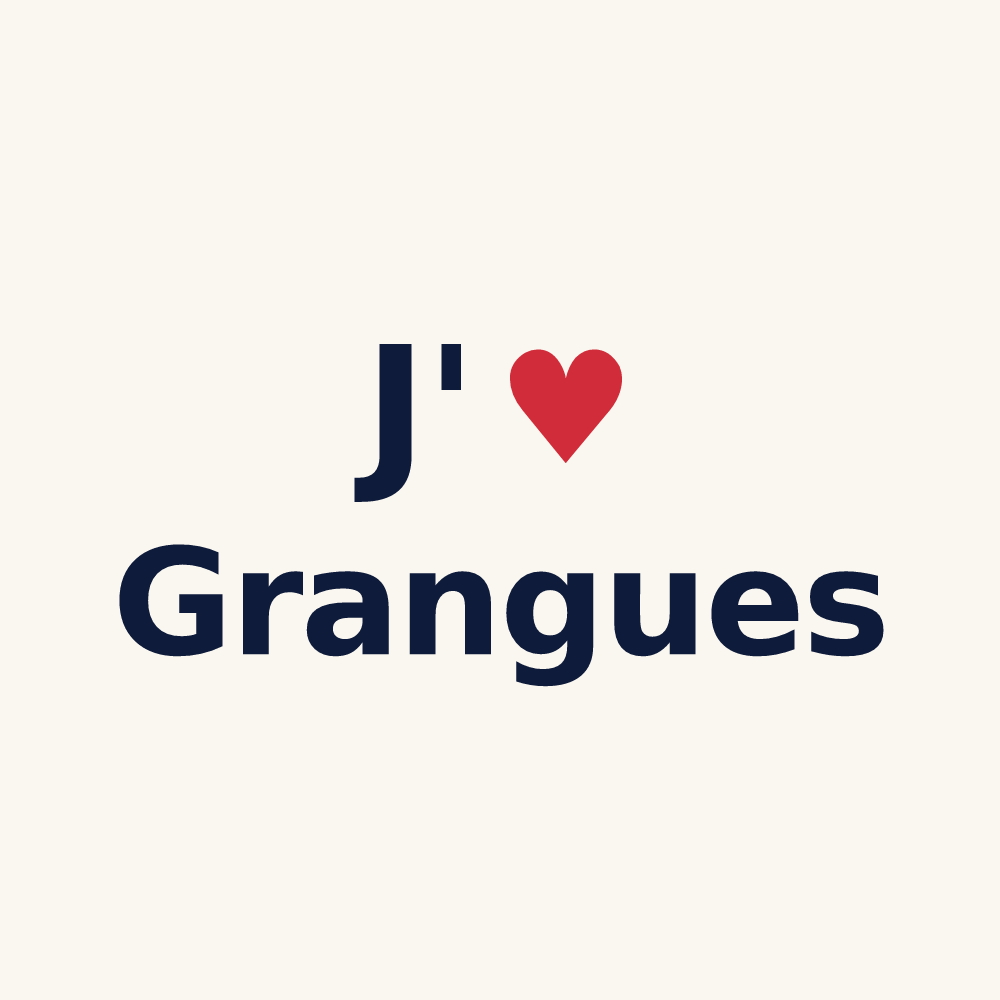 Tasse personnalisée Grangues — design J'aime Grangues