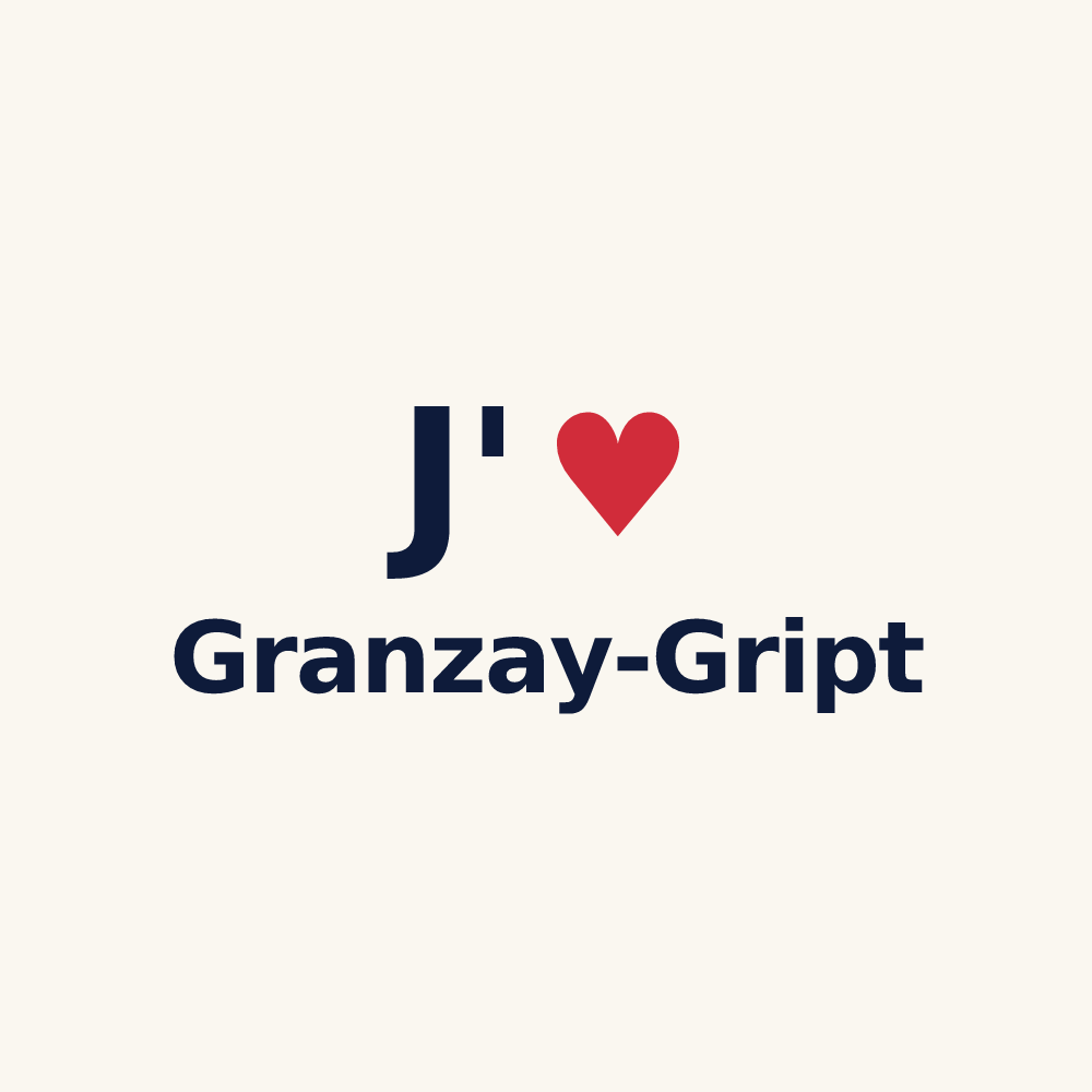 Tasse personnalisée Granzay-Gript — design J'aime Granzay-Gript