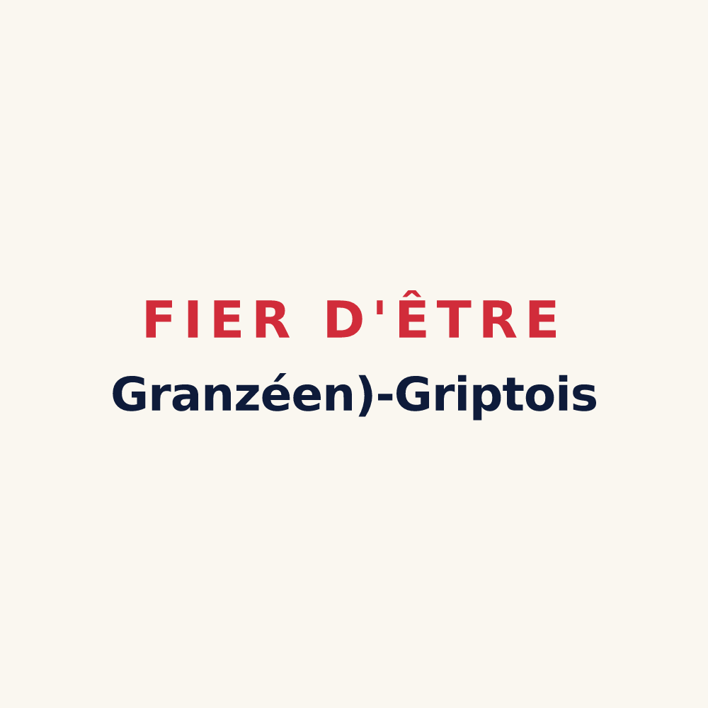 Tasse « Fier d'être Granzéen)-Griptois » — design pour Granzay-Gript