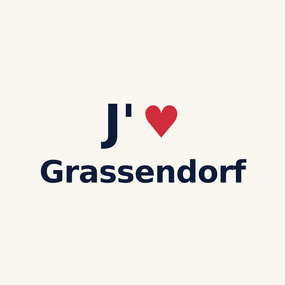 Tasse personnalisée Grassendorf — design J'aime Grassendorf