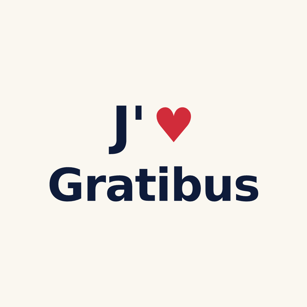 Tasse personnalisée Gratibus — design J'aime Gratibus