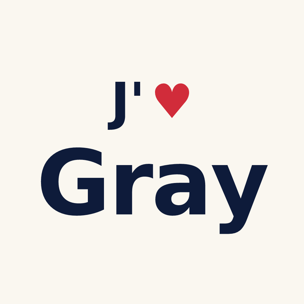 Tasse personnalisée Gray — design J'aime Gray