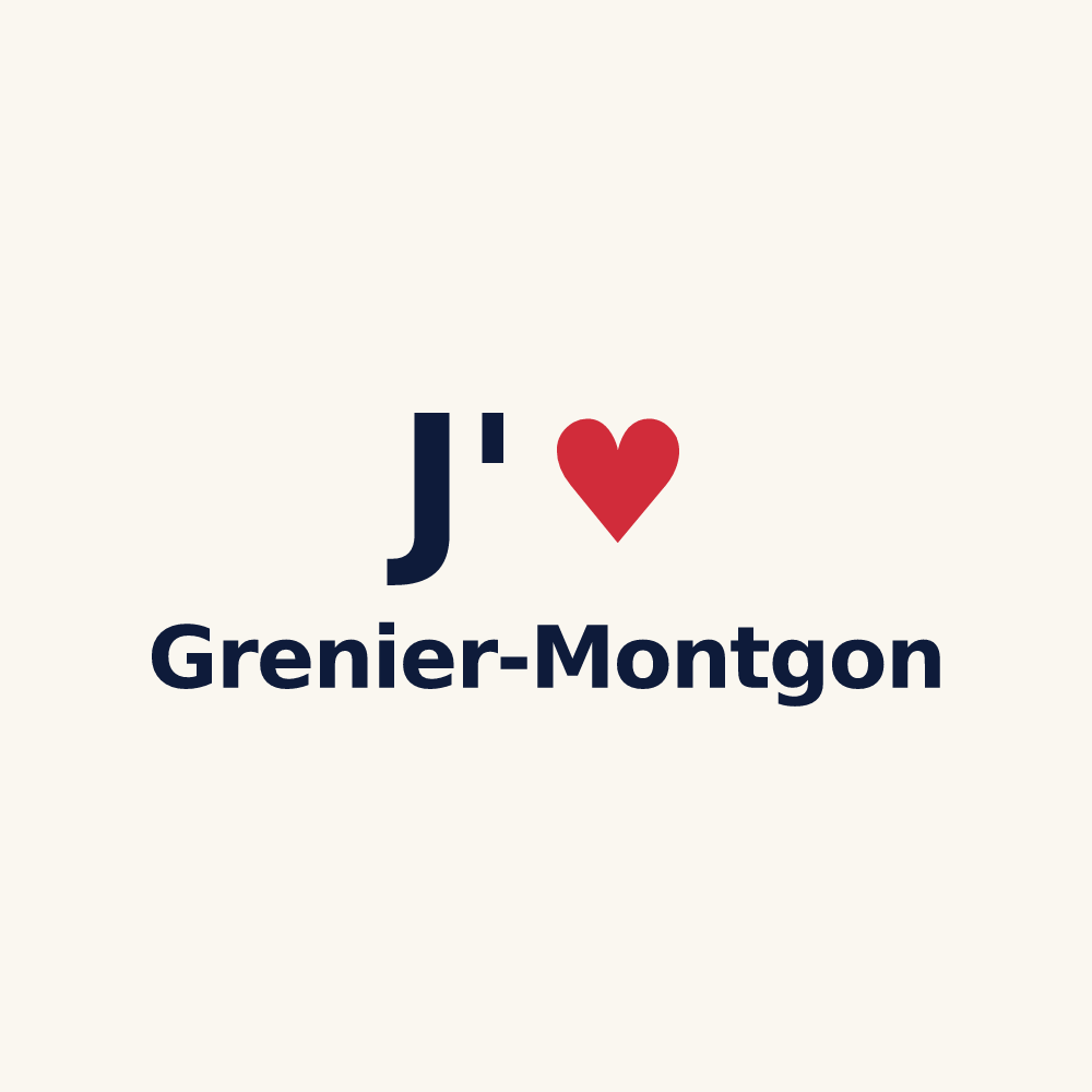 Tasse personnalisée Grenier-Montgon — design J'aime Grenier-Montgon