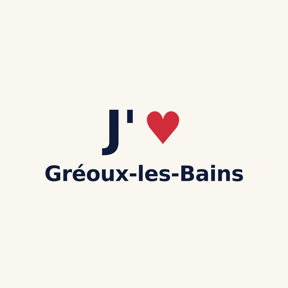 Tasse personnalisée Gréoux-les-Bains — design J'aime Gréoux-les-Bains