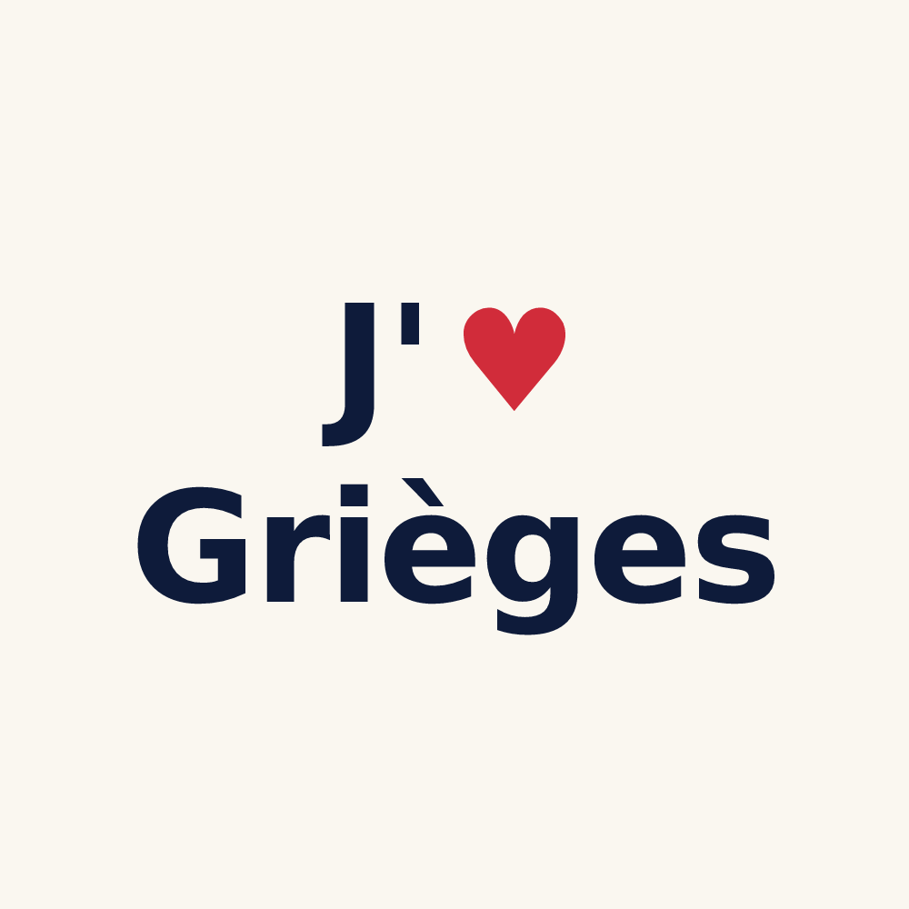 Tasse personnalisée Grièges — design J'aime Grièges