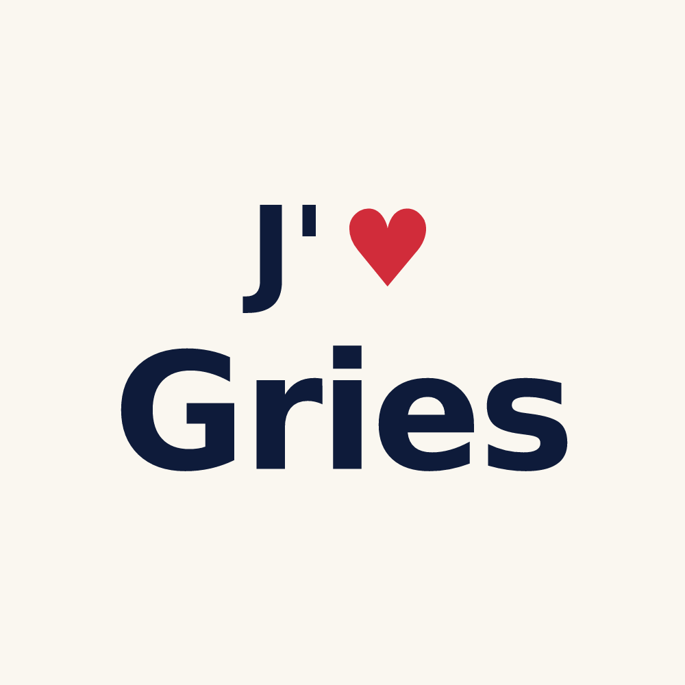 Tasse personnalisée Gries — design J'aime Gries