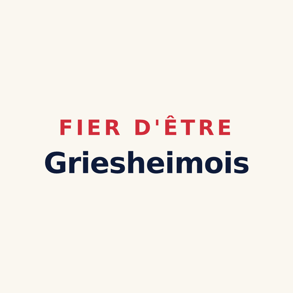 Tasse « Fier d'être Griesheimois » — design pour Griesheim-sur-Souffel