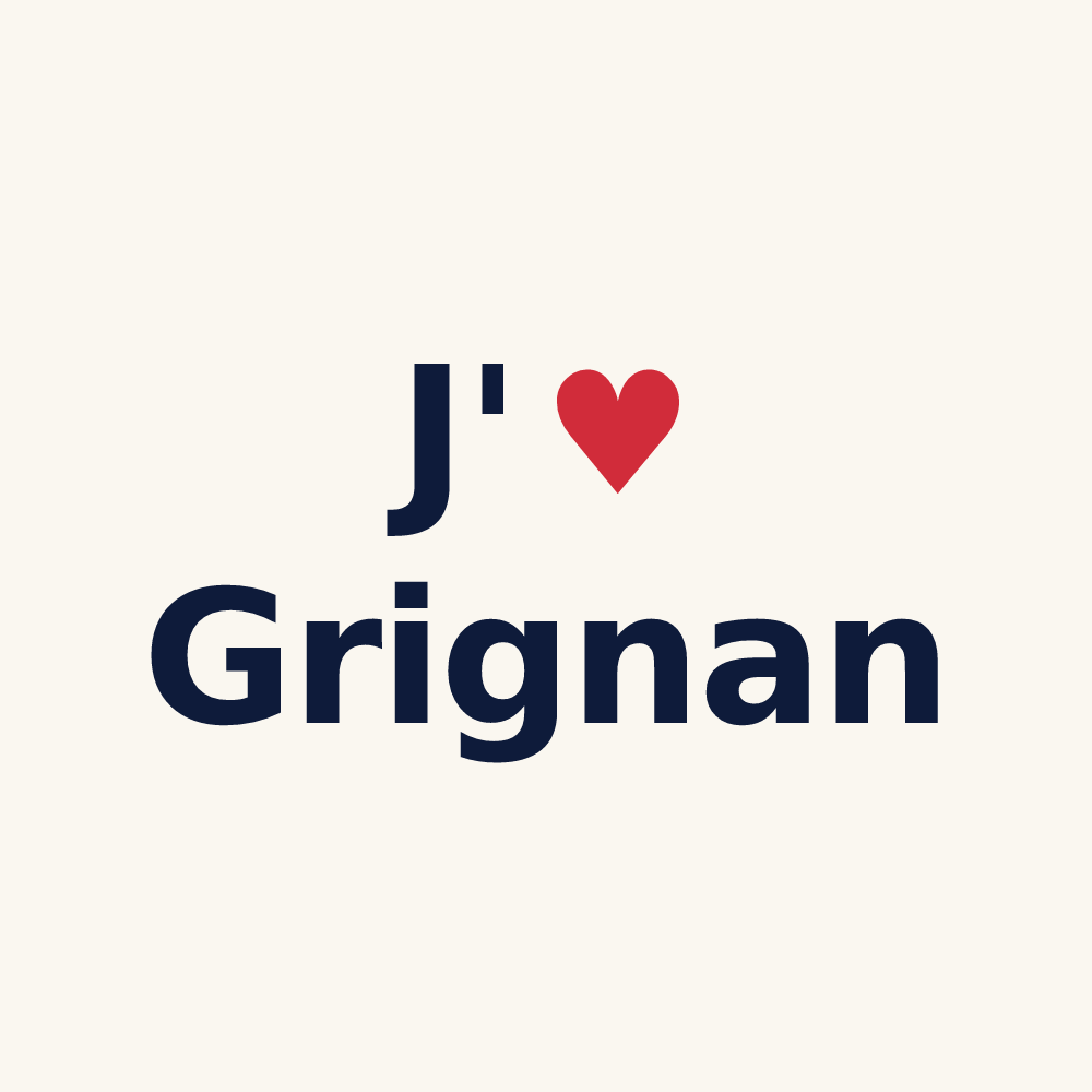 Tasse personnalisée Grignan — design J'aime Grignan