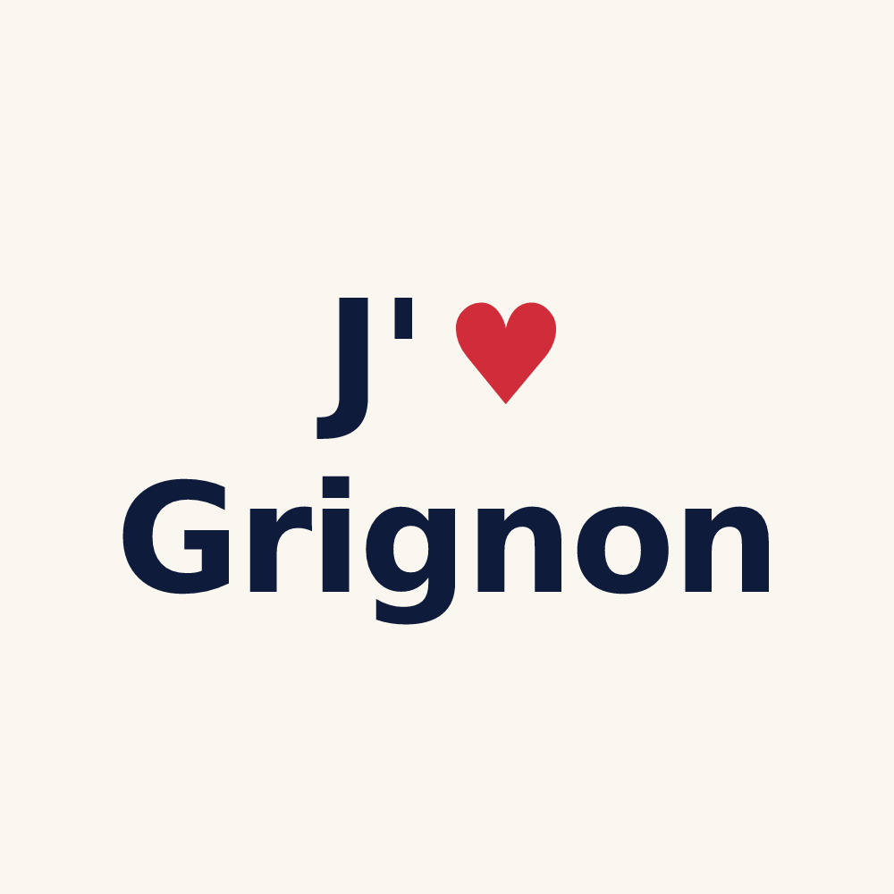 Tasse personnalisée Grignon — design J'aime Grignon