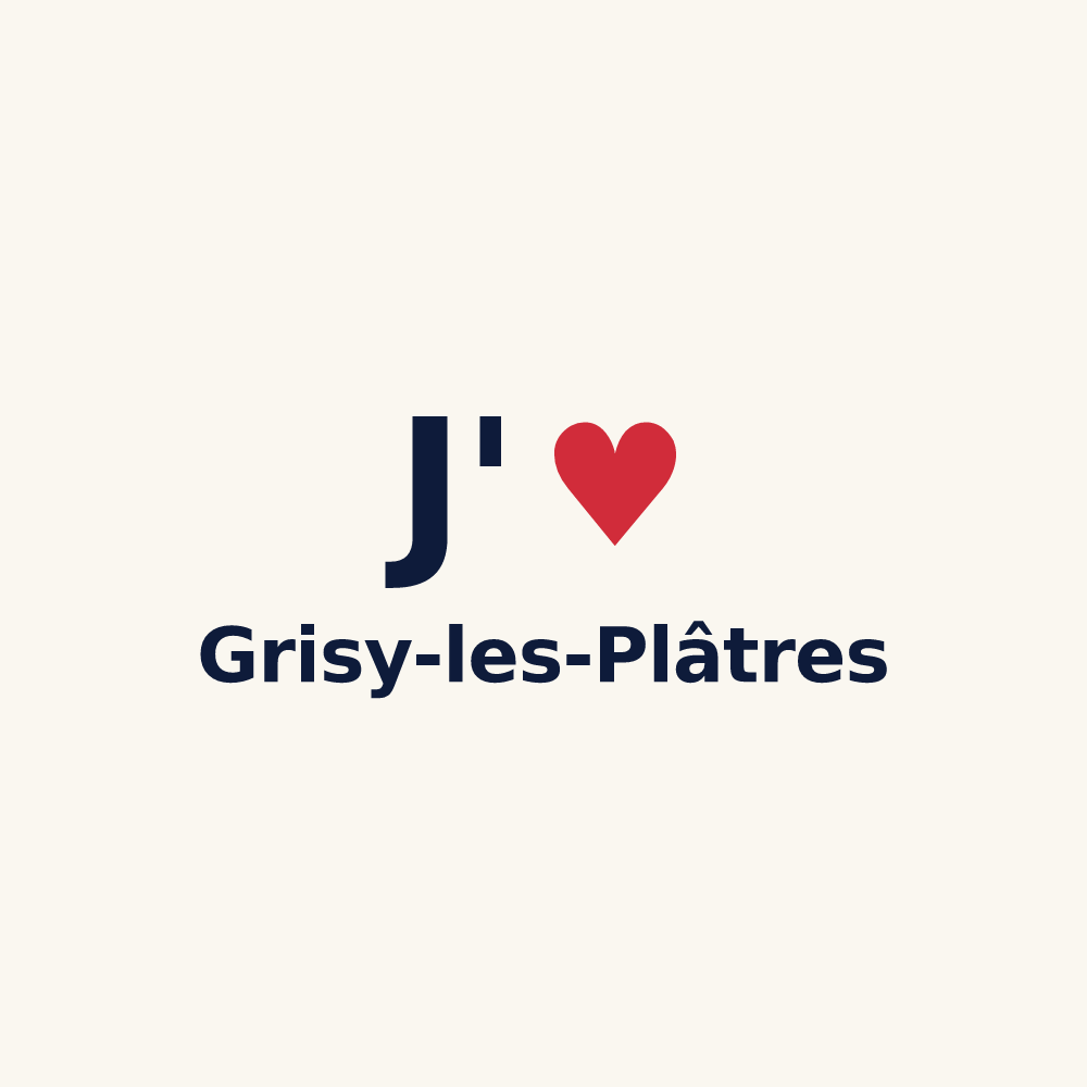 Tasse personnalisée Grisy-les-Plâtres — design J'aime Grisy-les-Plâtres