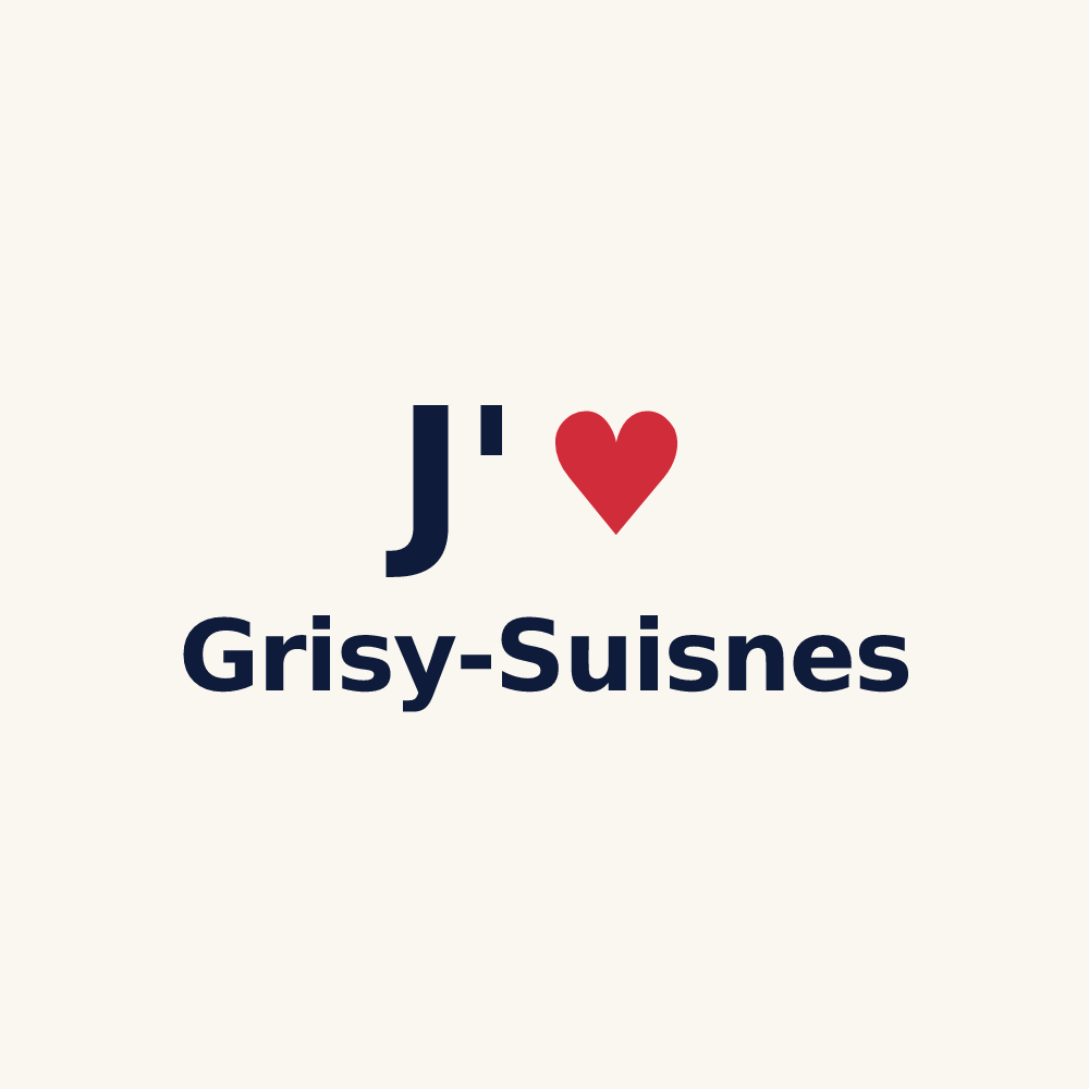 Tasse personnalisée Grisy-Suisnes — design J'aime Grisy-Suisnes