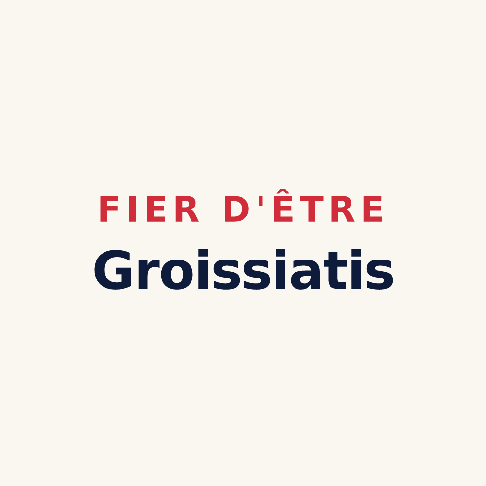Tasse « Fier d'être Groissiatis » — design pour Groissiat
