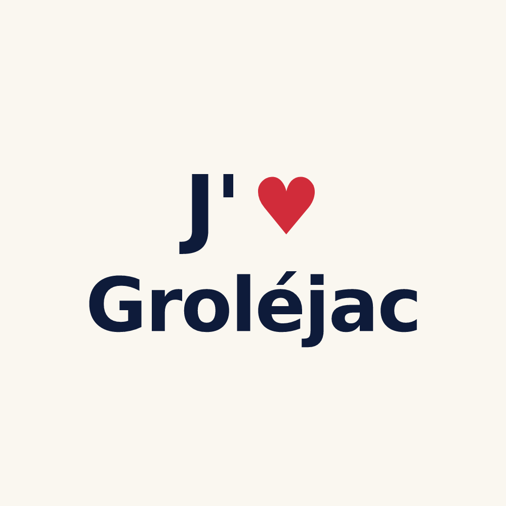 Tasse personnalisée Groléjac — design J'aime Groléjac