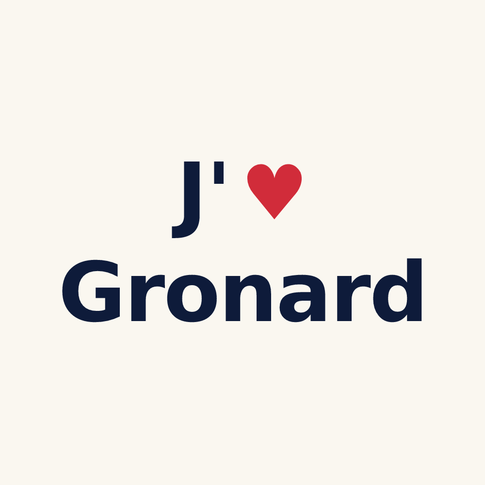 Tasse personnalisée Gronard — design J'aime Gronard