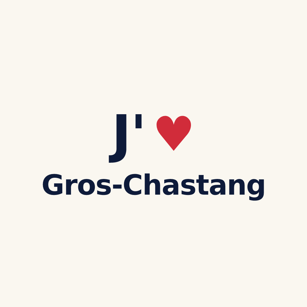 Tasse personnalisée Gros-Chastang — design J'aime Gros-Chastang