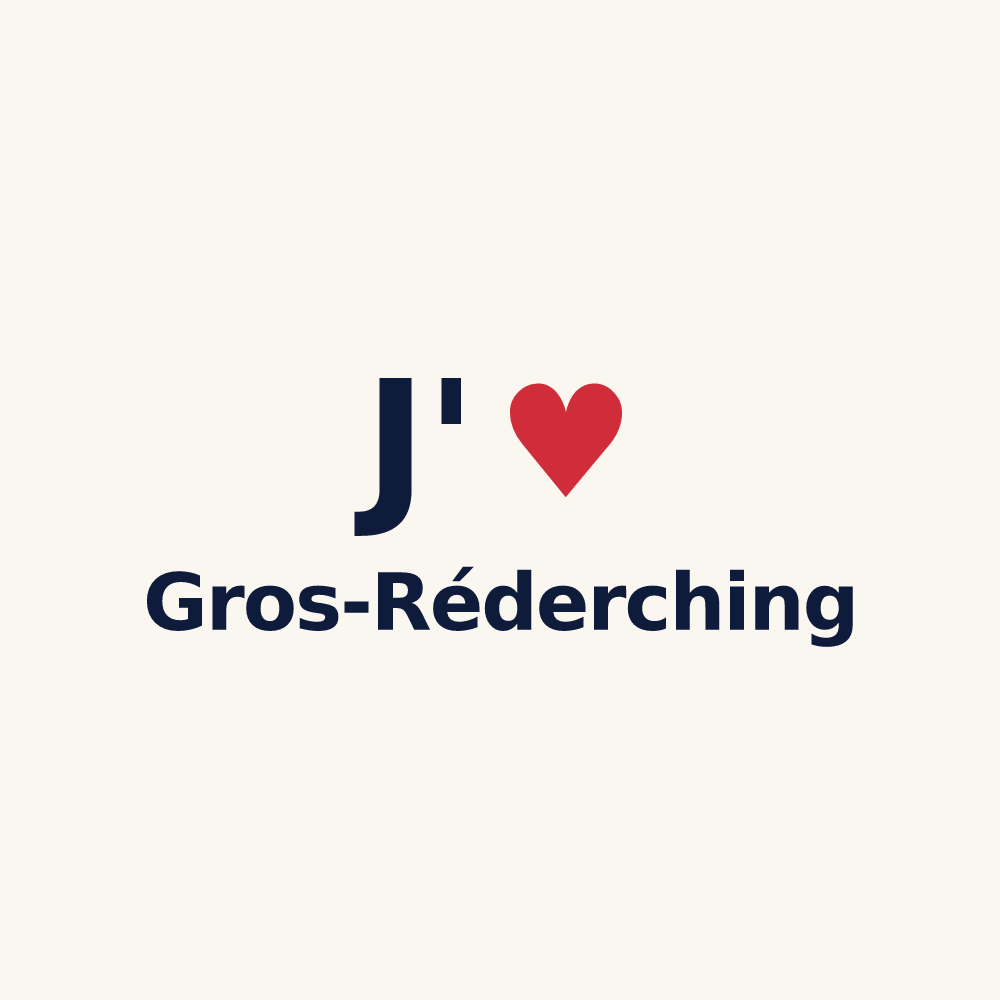 Tasse personnalisée Gros-Réderching — design J'aime Gros-Réderching
