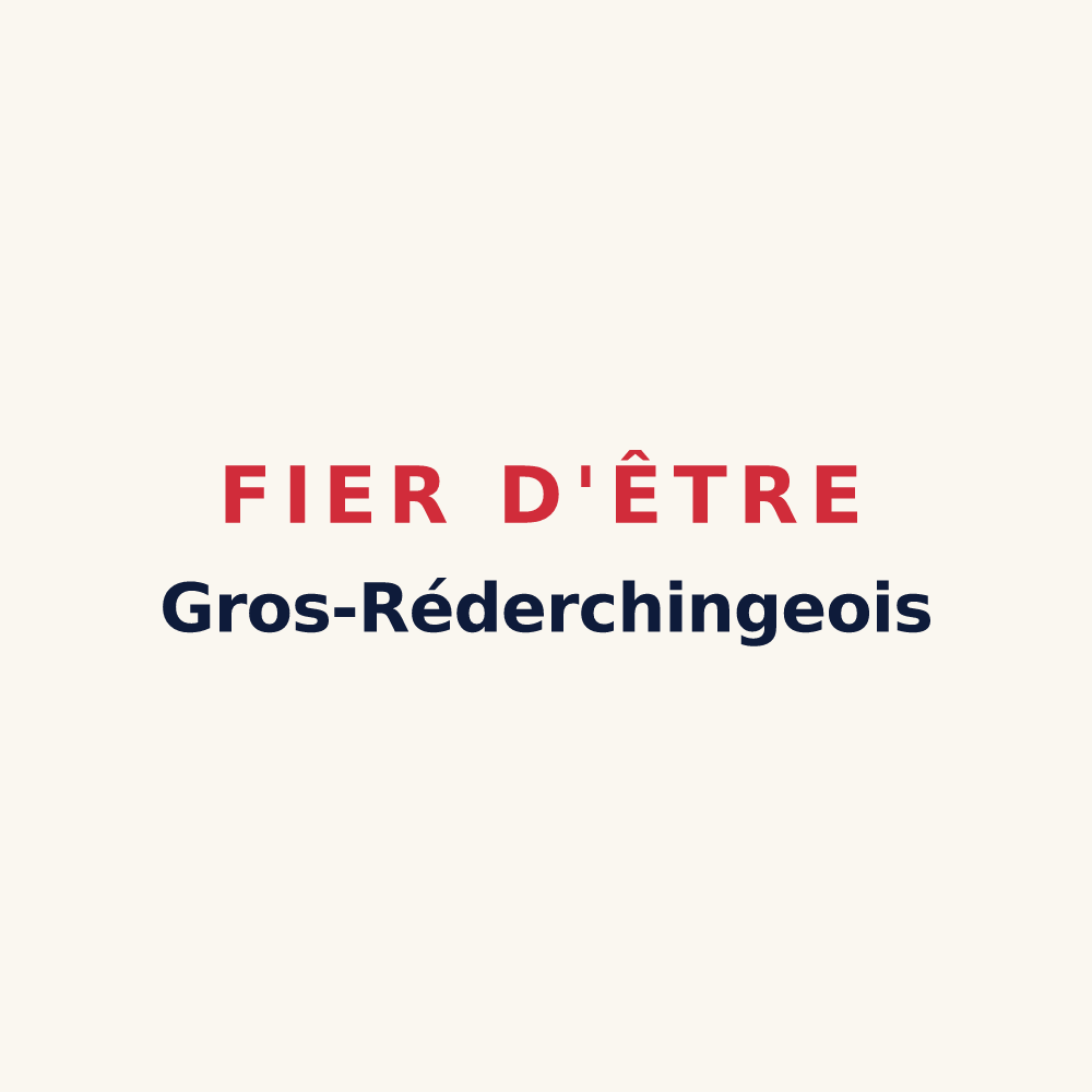 Tasse « Fier d'être Gros-Réderchingeois » — design pour Gros-Réderching