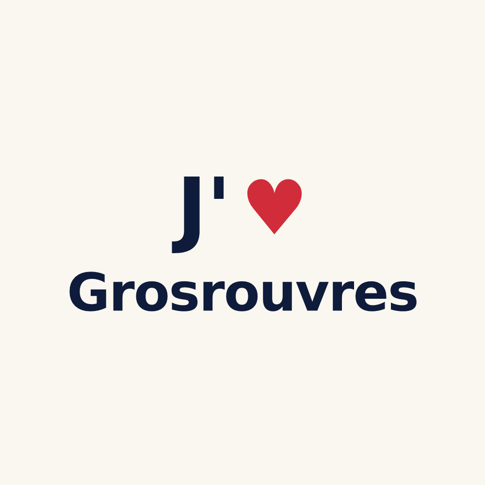 Tasse personnalisée Grosrouvres — design J'aime Grosrouvres
