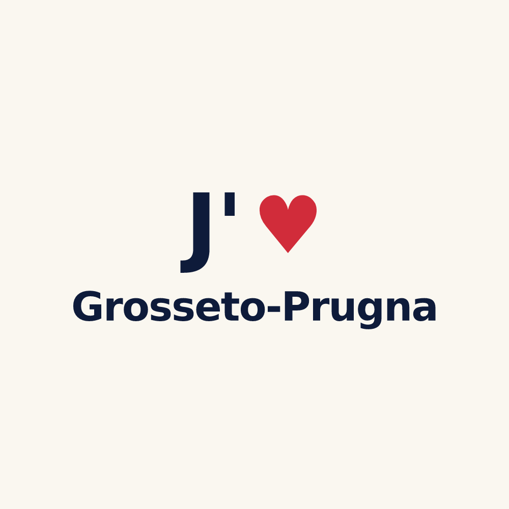 Tasse personnalisée Grosseto-Prugna — design « J'aime Grosseto-Prugna » imprimé sur la tasse