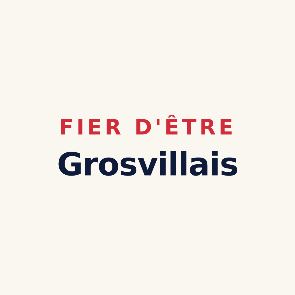 Tasse « Fier d'être Grosvillais » — design pour Grosville