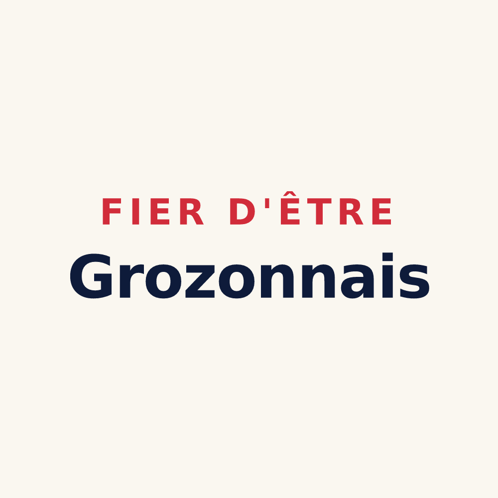 Tasse « Fier d'être Grozonnais » — design pour Grozon