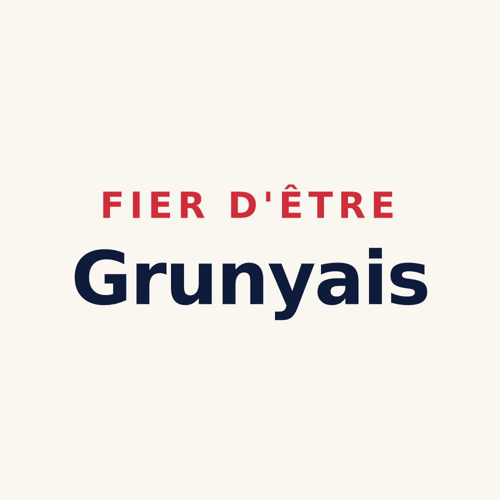Tasse « Fier d'être Grunyais » — design pour Grugny