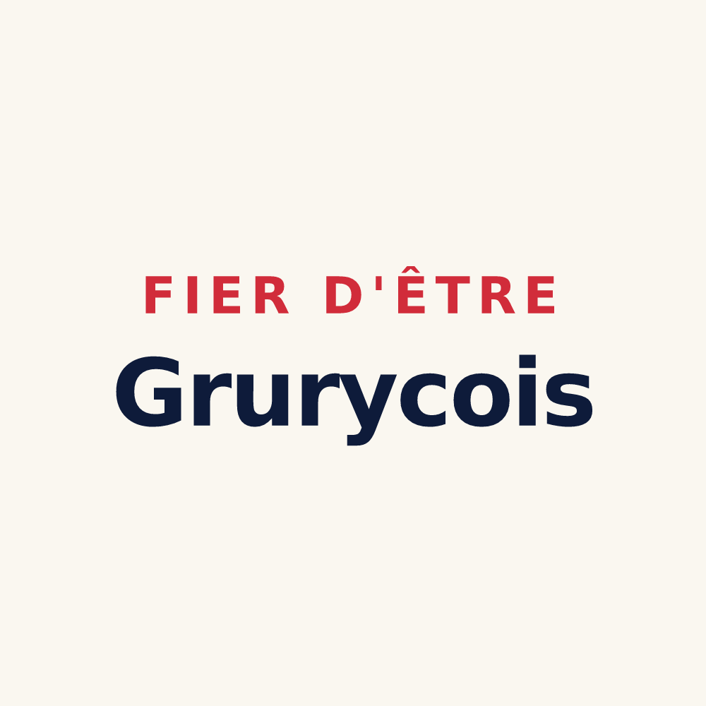 Tasse « Fier d'être Grurycois » — design pour Grury