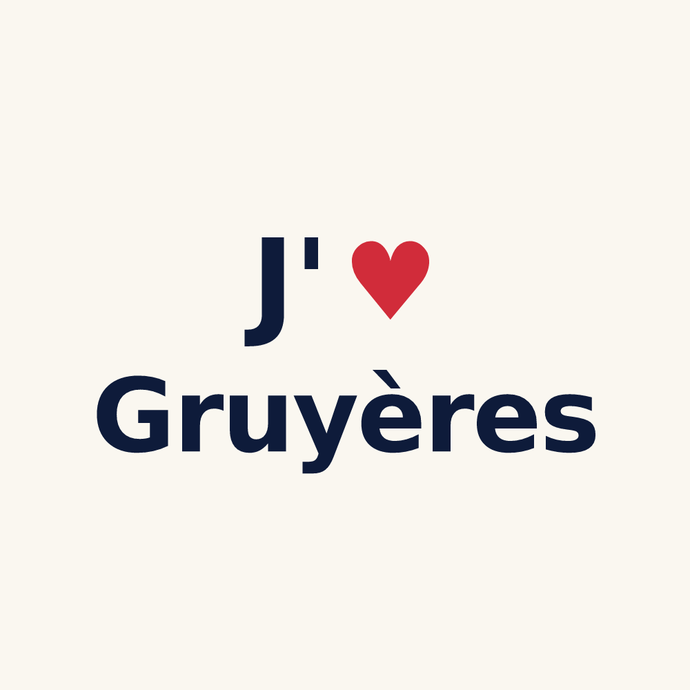 Tasse personnalisée Gruyères — design J'aime Gruyères