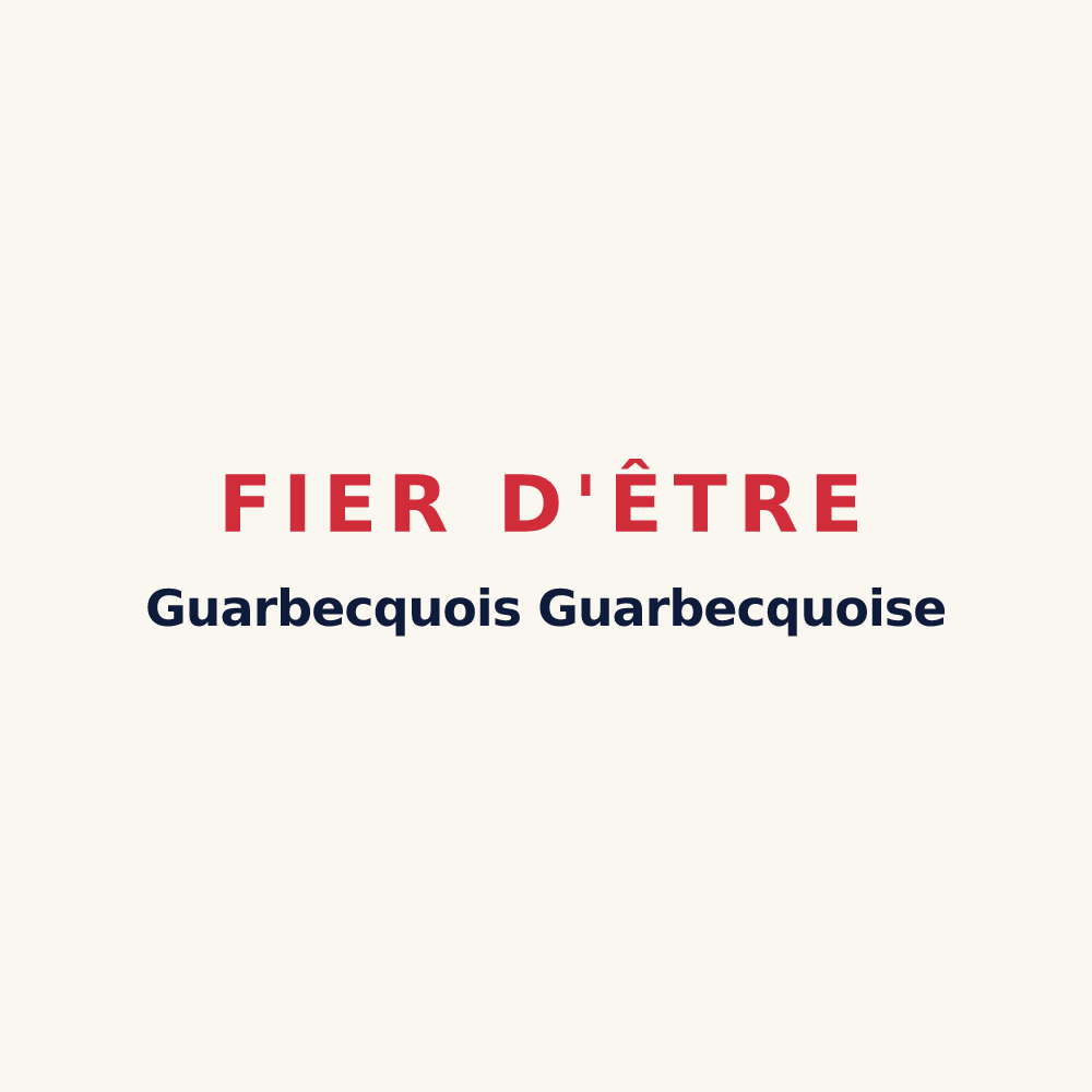 Tasse « Fier d'être Guarbecquois Guarbecquoise » — design pour Guarbecque