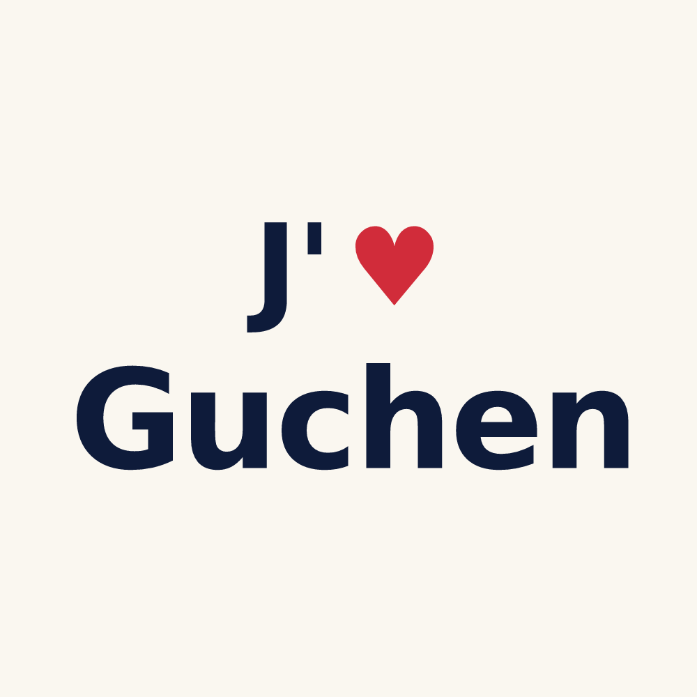 Tasse personnalisée Guchen — design J'aime Guchen