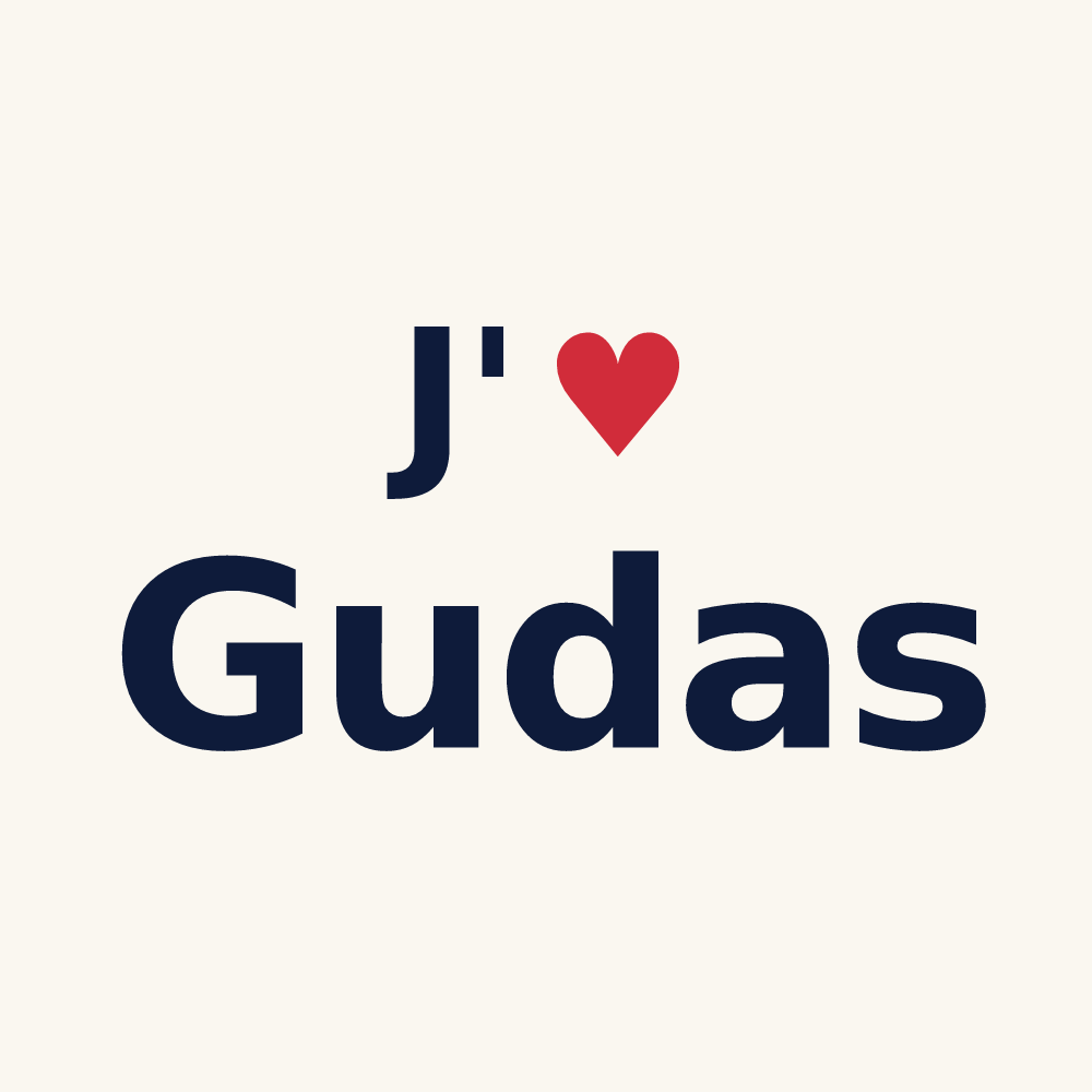Tasse personnalisée Gudas — design « J'aime Gudas » imprimé sur la tasse