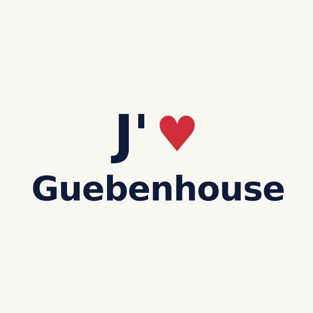 Tasse personnalisée Guebenhouse — design J'aime Guebenhouse