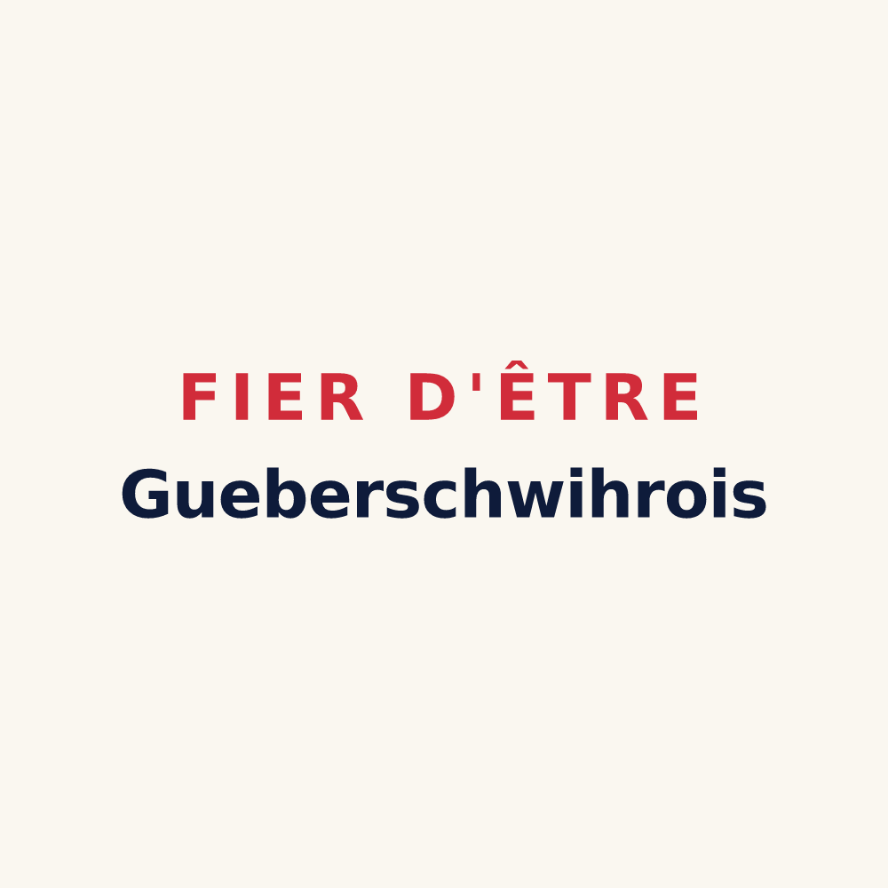 Tasse « Fier d'être Gueberschwihrois » — design pour Gueberschwihr