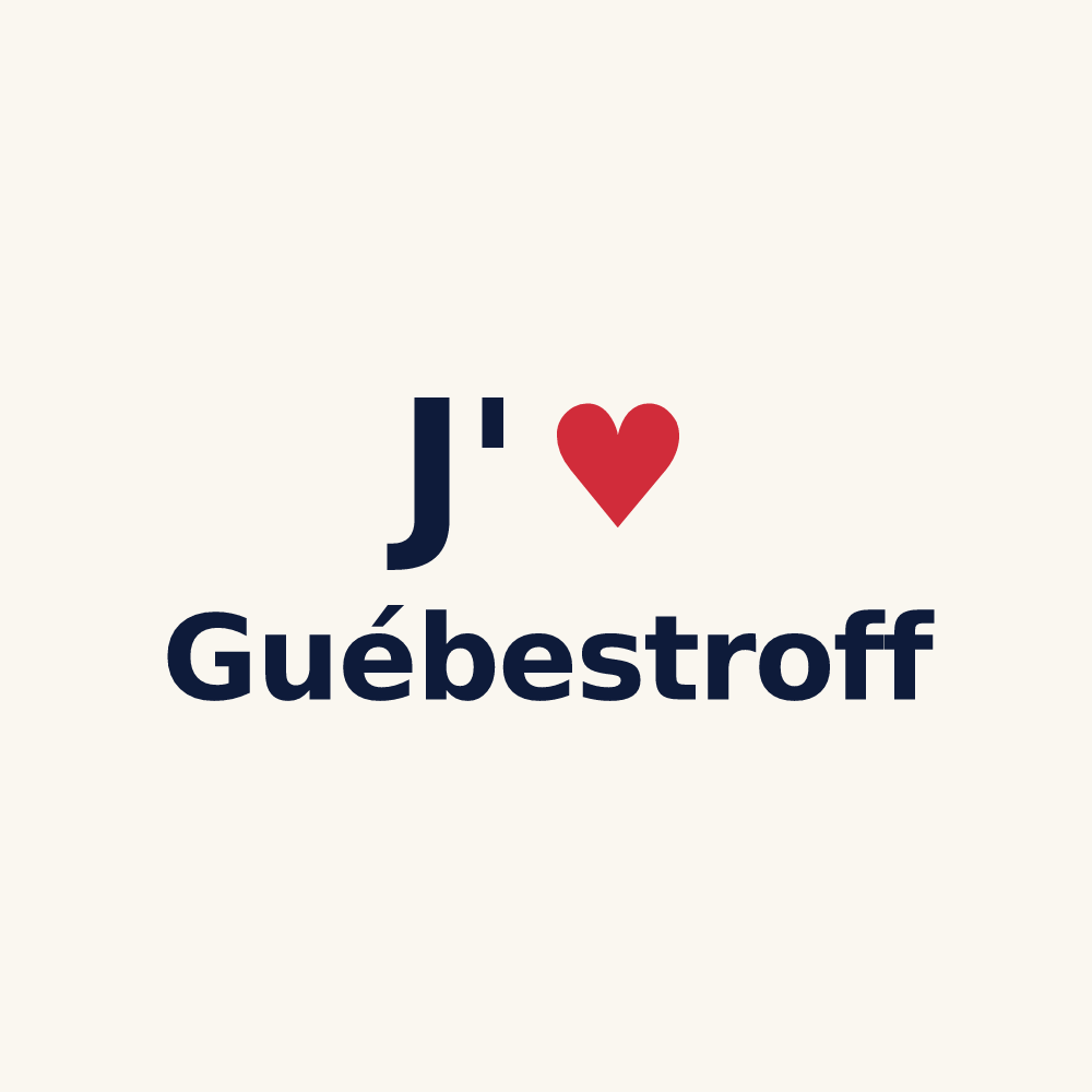 Tasse personnalisée Guébestroff — design J'aime Guébestroff