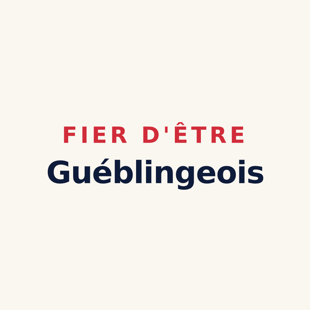 Tasse « Fier d'être Guéblingeois » — design pour Guébling