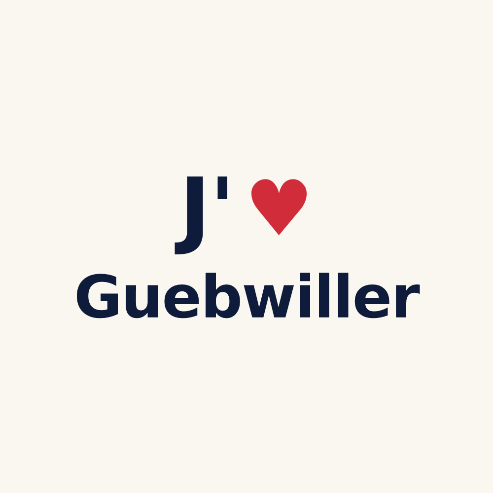 Tasse personnalisée Guebwiller — design « J'aime Guebwiller » imprimé sur la tasse