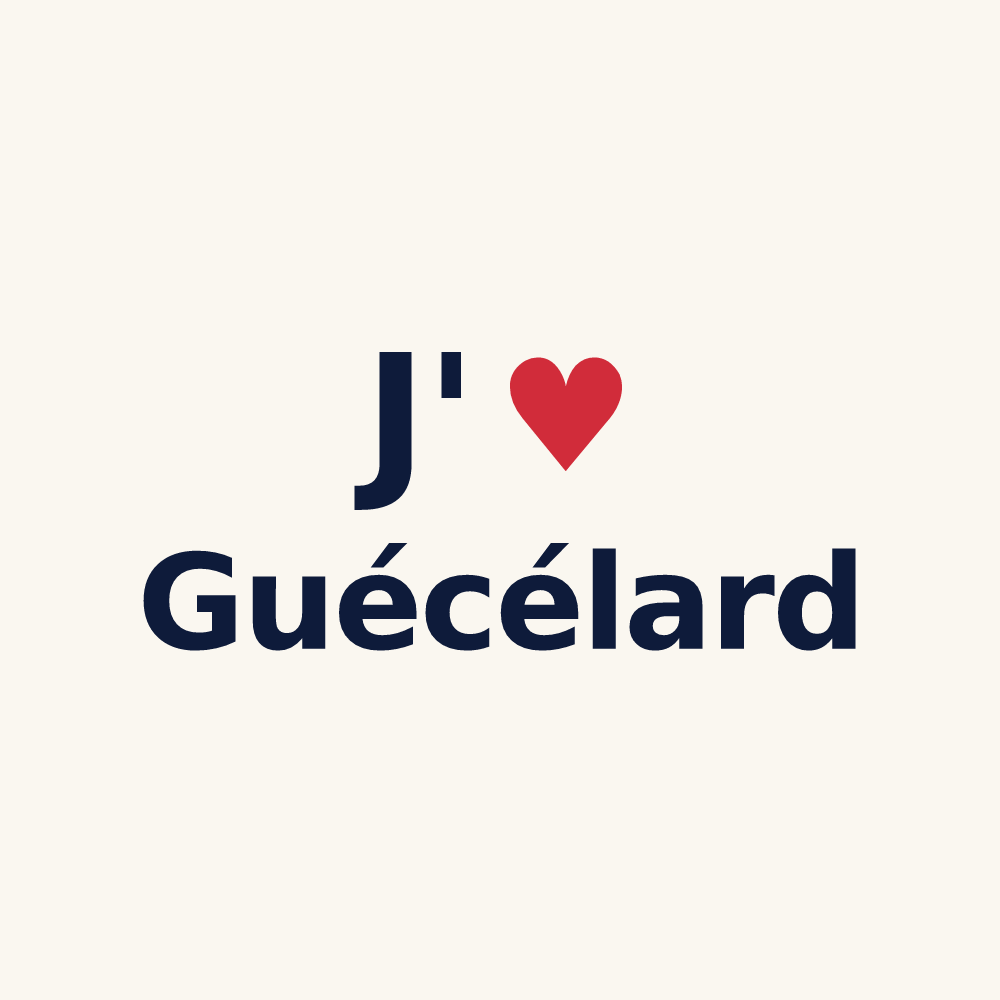Tasse personnalisée Guécélard — design J'aime Guécélard