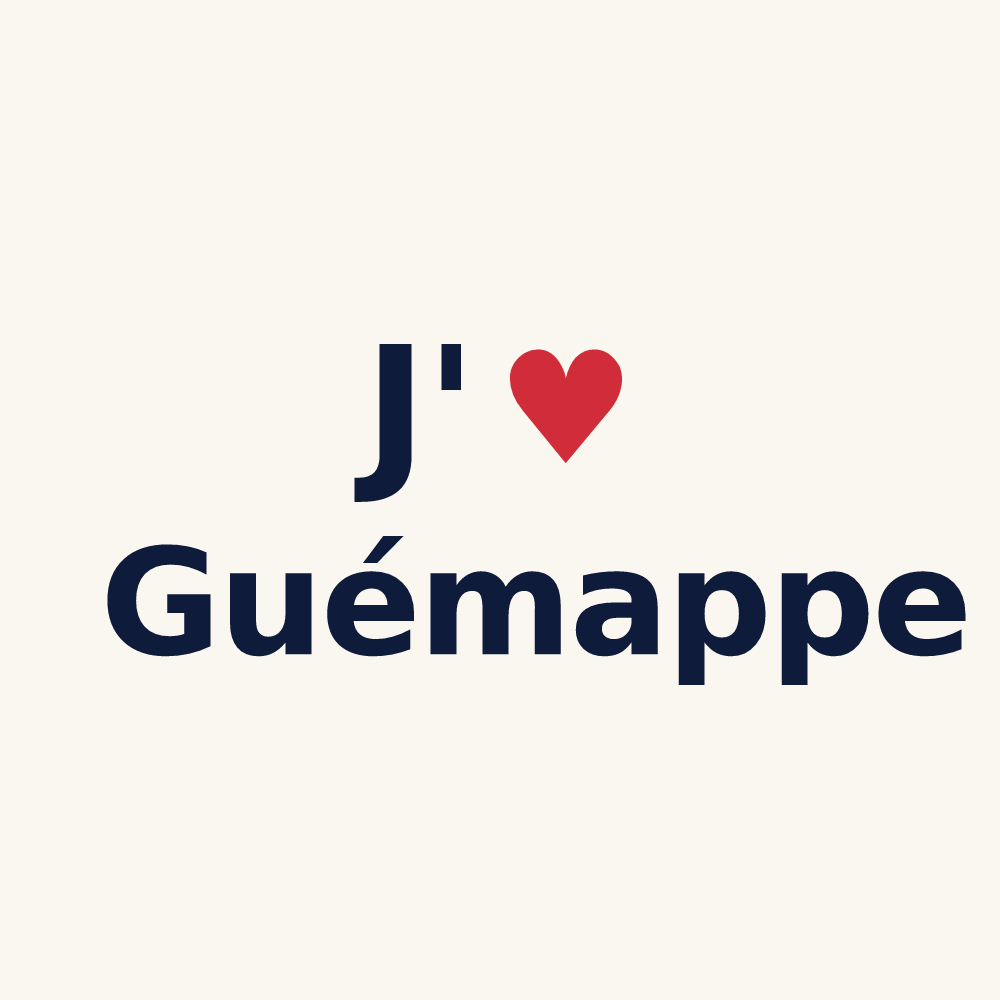 Tasse personnalisée Guémappe — design J'aime Guémappe