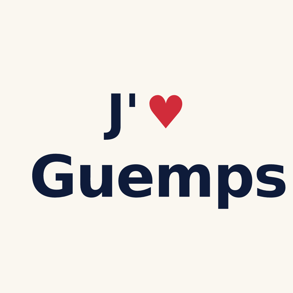 Tasse personnalisée Guemps — design J'aime Guemps