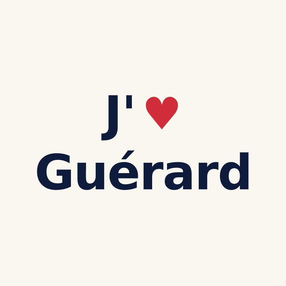 Tasse personnalisée Guérard — design J'aime Guérard