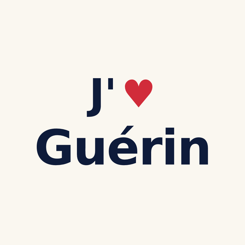 Tasse personnalisée Guérin — design J'aime Guérin