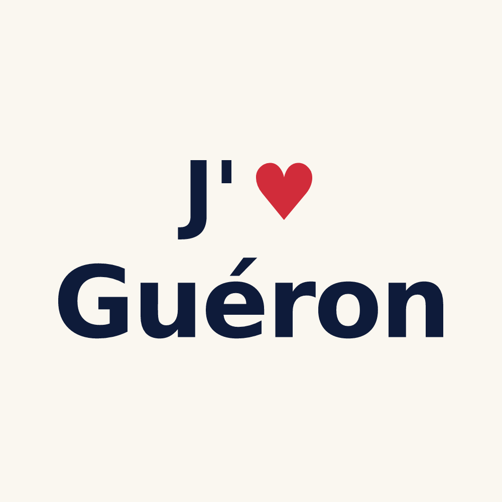 Tasse personnalisée Guéron — design J'aime Guéron