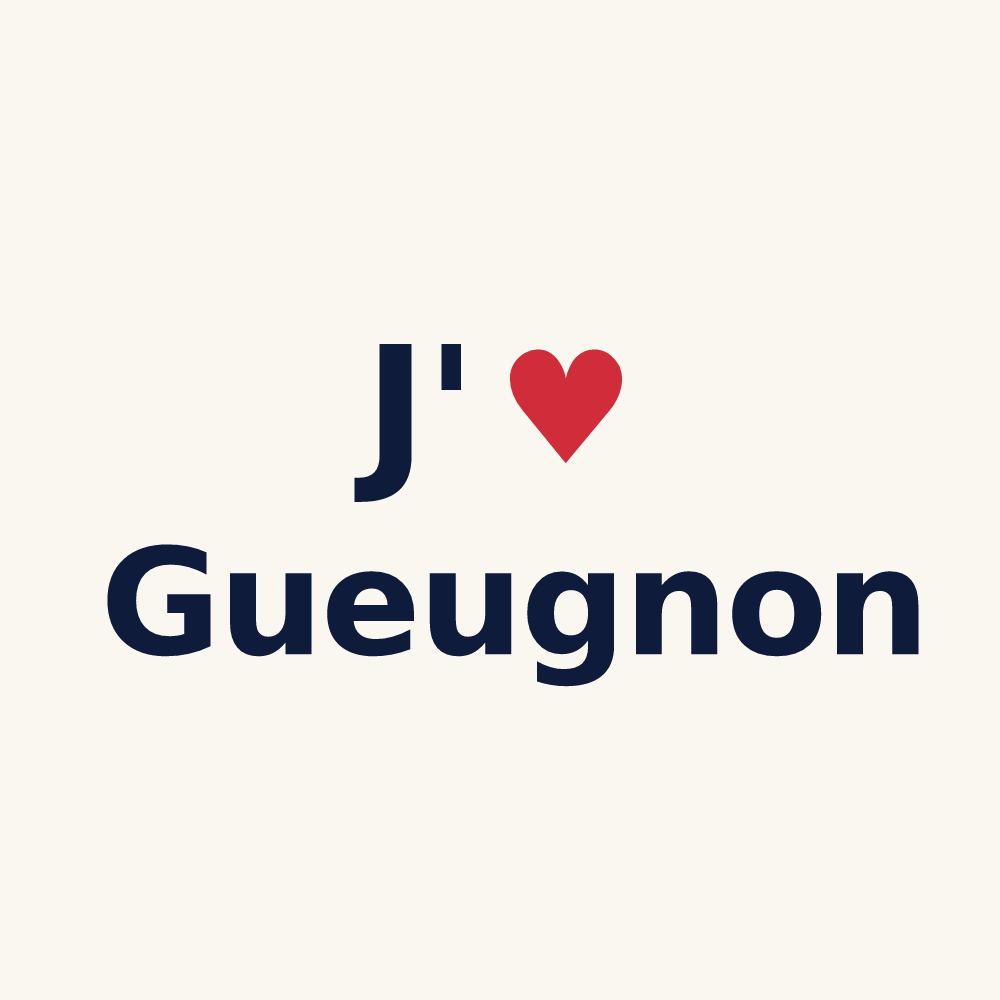 Tasse personnalisée Gueugnon — design J'aime Gueugnon
