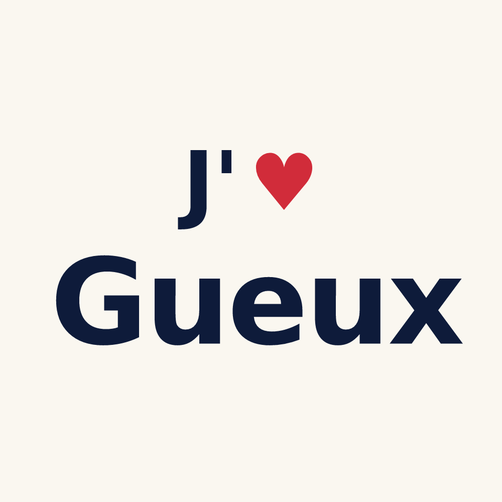 Tasse personnalisée Gueux — design J'aime Gueux