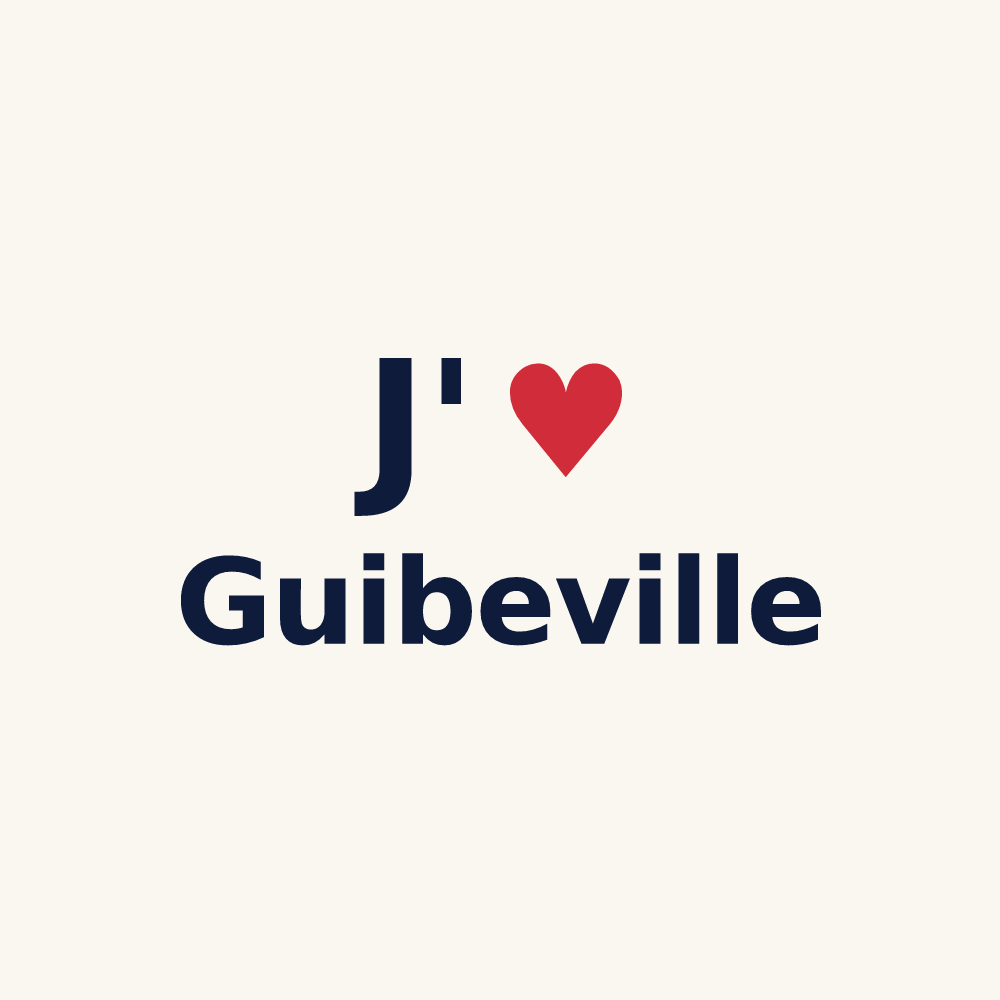 Tasse personnalisée Guibeville — design J'aime Guibeville
