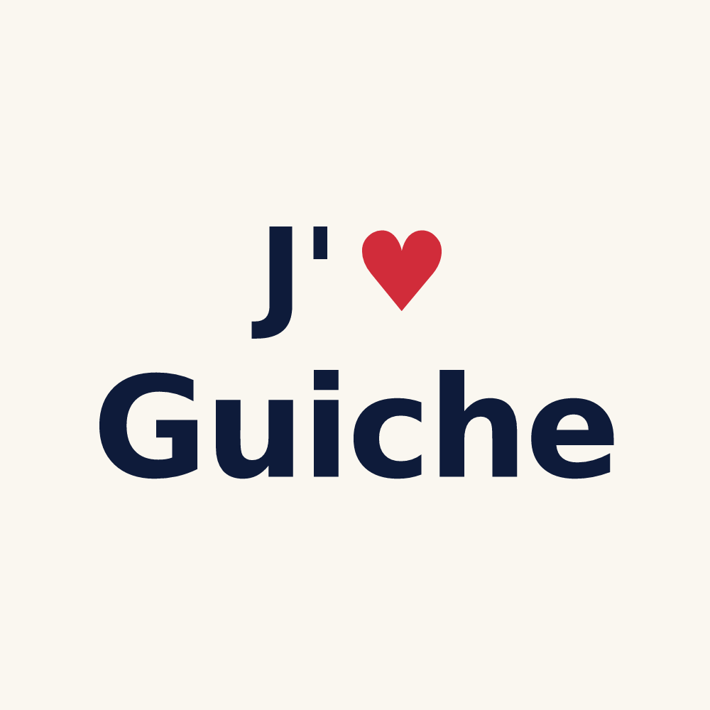 Tasse personnalisée Guiche — design J'aime Guiche