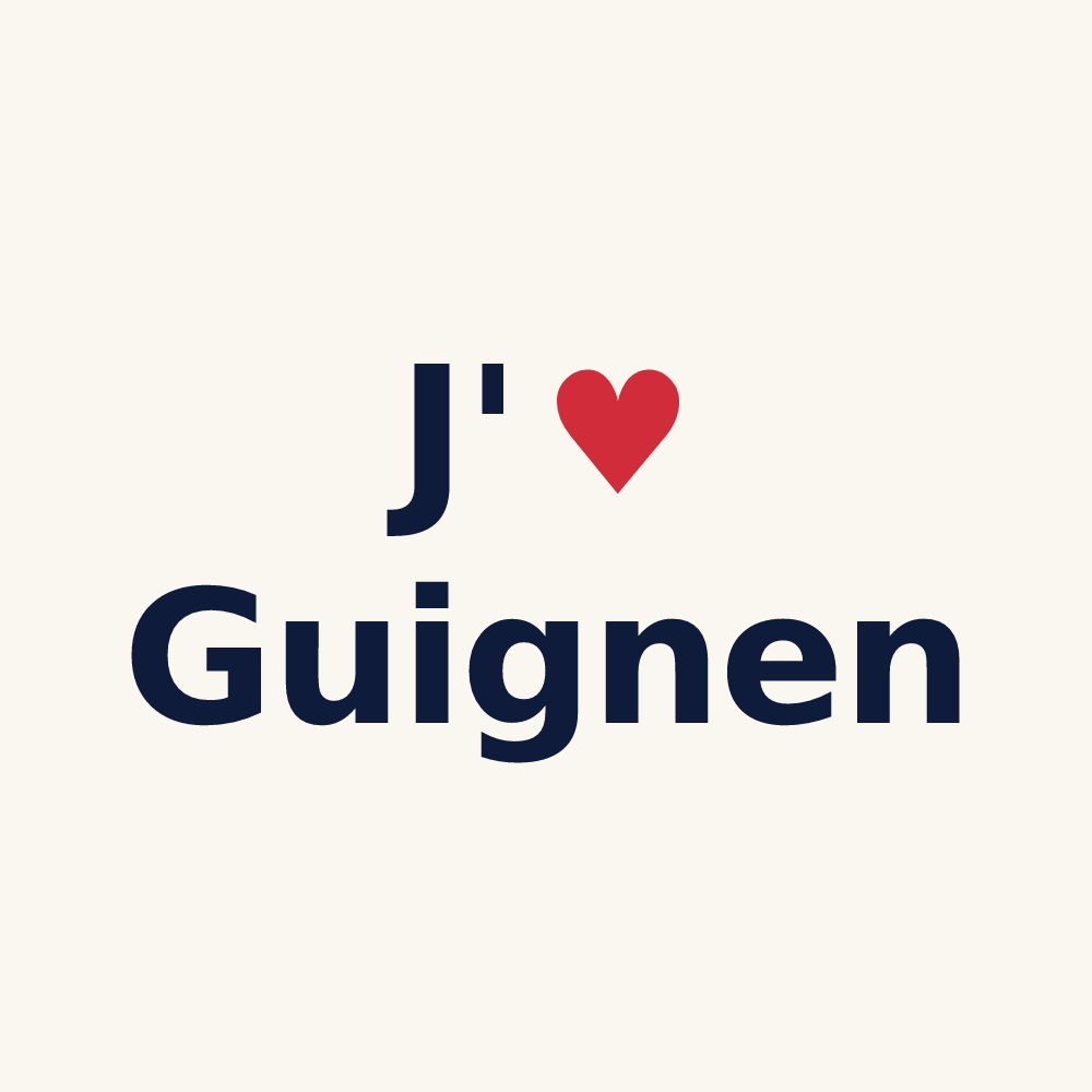 Tasse personnalisée Guignen — design J'aime Guignen