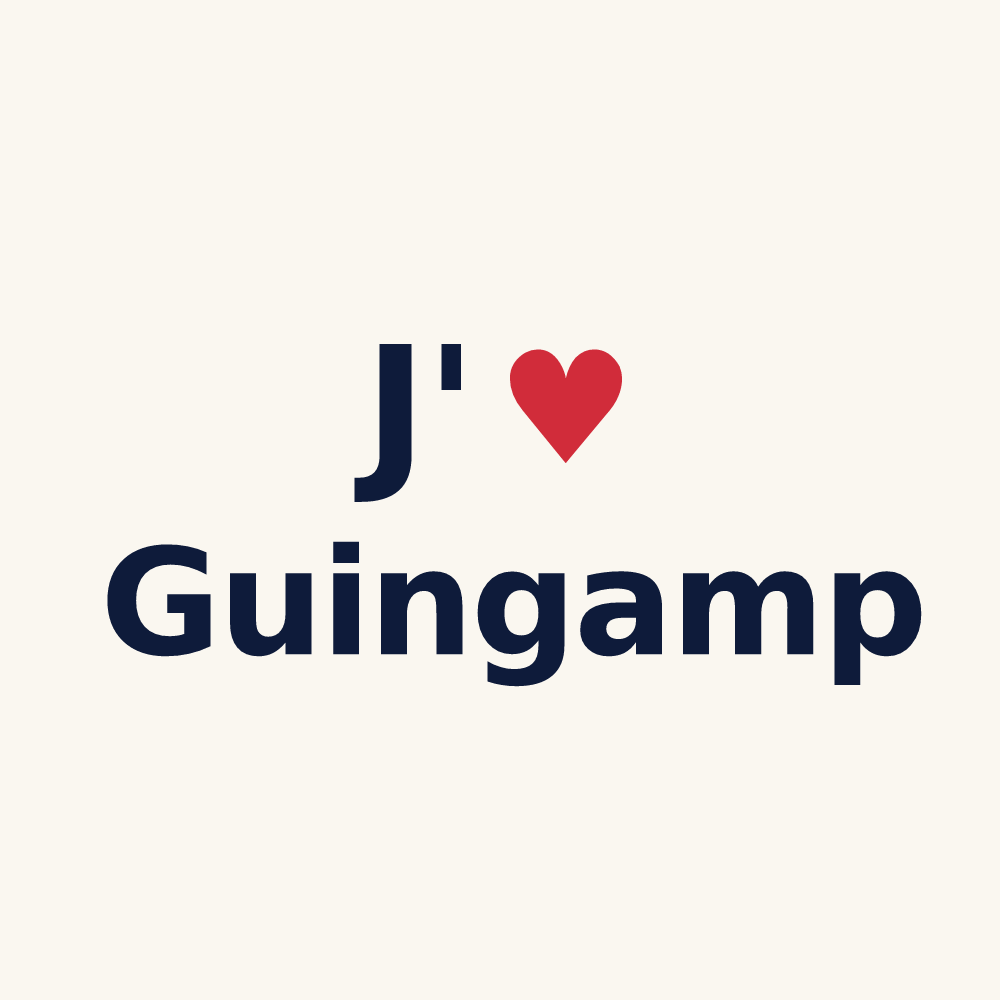 Tasse personnalisée Guingamp — design J'aime Guingamp