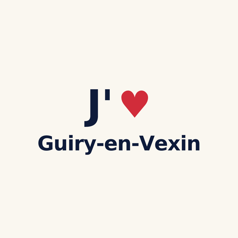 Tasse personnalisée Guiry-en-Vexin — design J'aime Guiry-en-Vexin